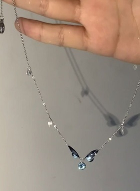 Vintage古着项链女蝴蝶锁骨链