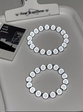 透光珠手链ins小众设计反光手串