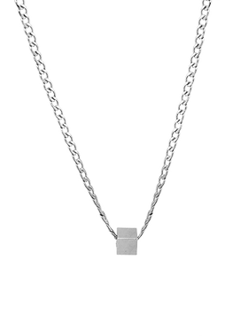 项链男潮帅气原宿风方块吊坠日韩