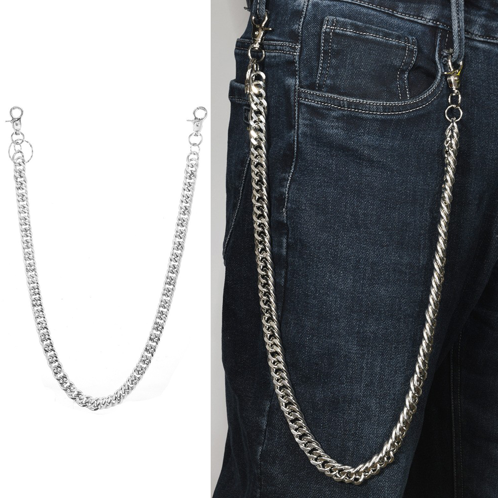 简约朋克风男士金属牛仔裤链嘻哈