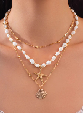 海星海螺仿珍珠项链女小众高级感