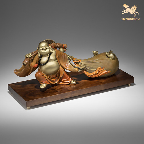 铜师傅摆件财富弥勒工艺品铜