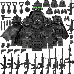 适用乐高军事人仔积木WM6169工程兵狙击手突击手小队长拼装玩具