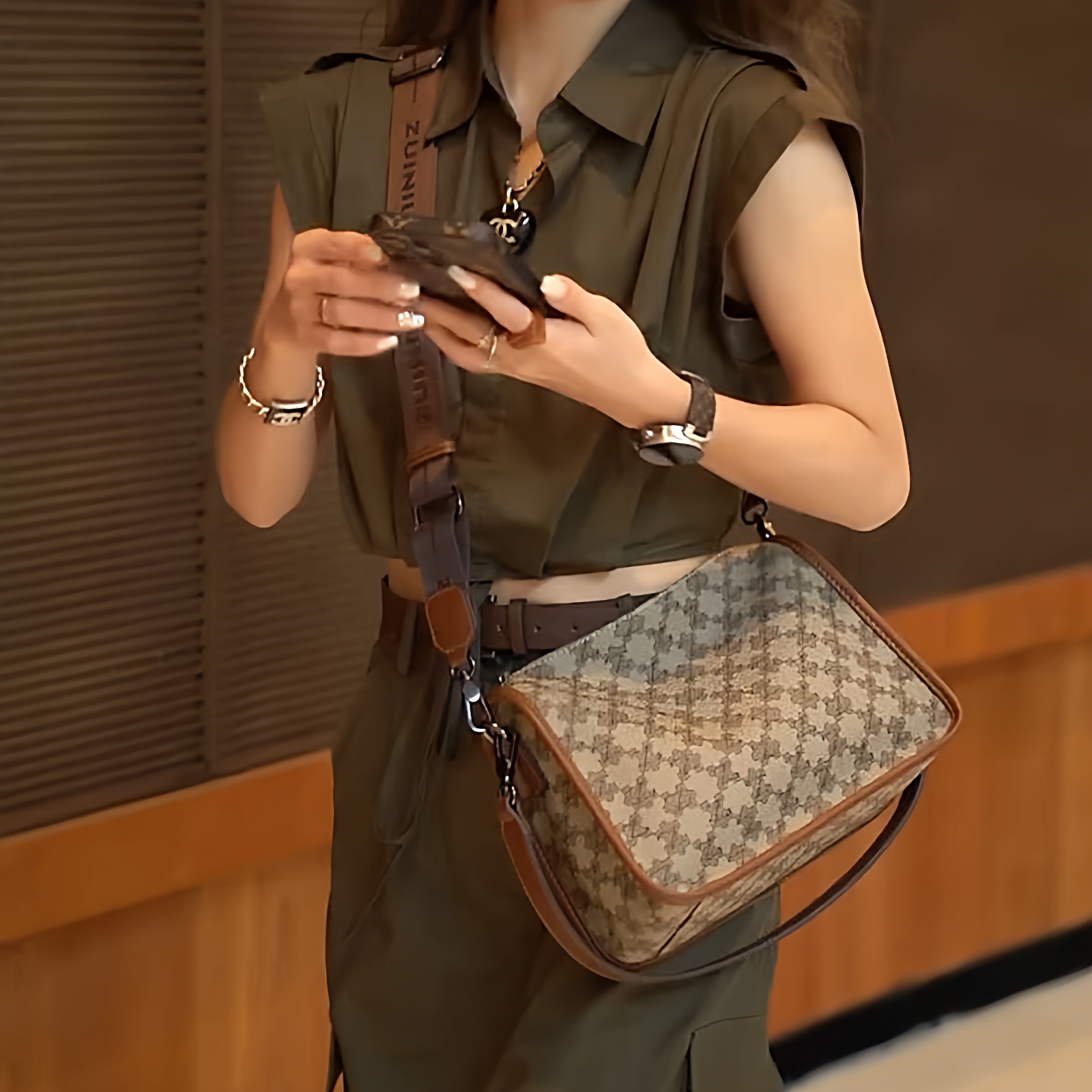 醉牛豌豆包百搭时尚女士斜挎包