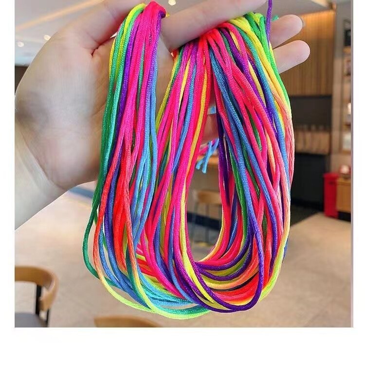 七彩绳五彩绳子diy编织绳彩色手工绳饰品配件手链手串绳彩虹色