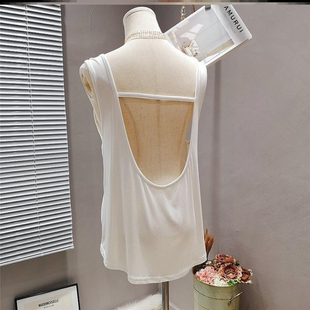 三伏天晒背上衣小红书同款大u背性感纯欲美背吊带夏季出汗补阳气