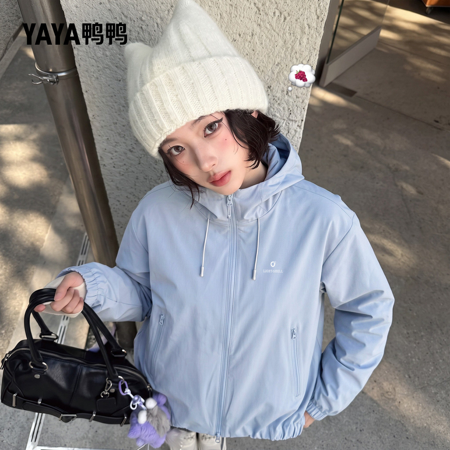 鸭鸭轻薄羽绒服女孩初高中生大学生短款潮流羽绒衣2026秋冬新款