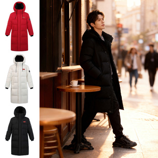 鸭鸭羽绒服男款2025新款冬季加厚中长款防寒衣外套东北零下40度