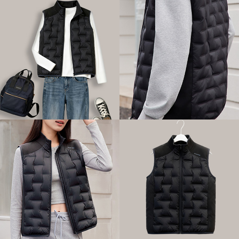 鸭鸭轻薄女士短款羽绒马甲