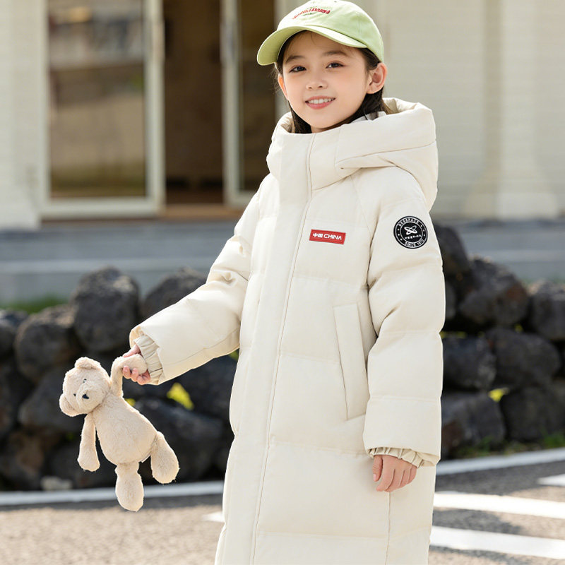 鸭鸭儿童绒羽服女童高充绒量加厚