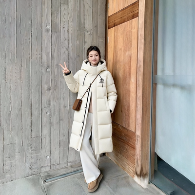 鸭鸭羽绒服女款冬季长款冬装
