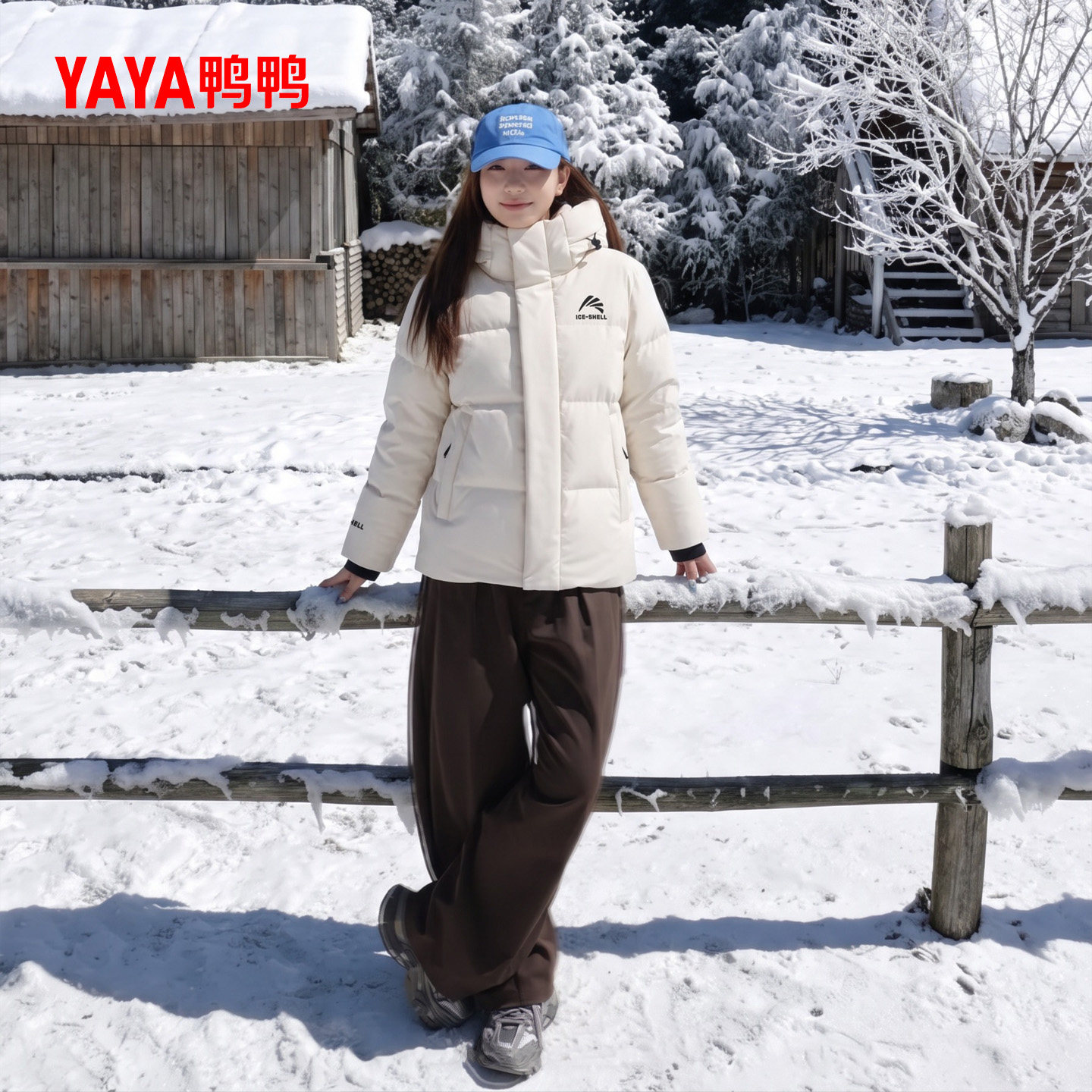 鸭鸭羽绒服女装防寒保暖连帽加厚鸭绒外套秋冬款好看显瘦冬装