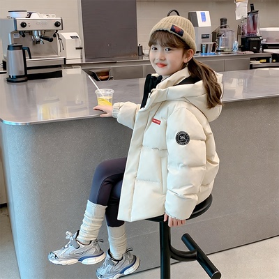 鸭鸭羽绒儿童服女童短款高充绒量
