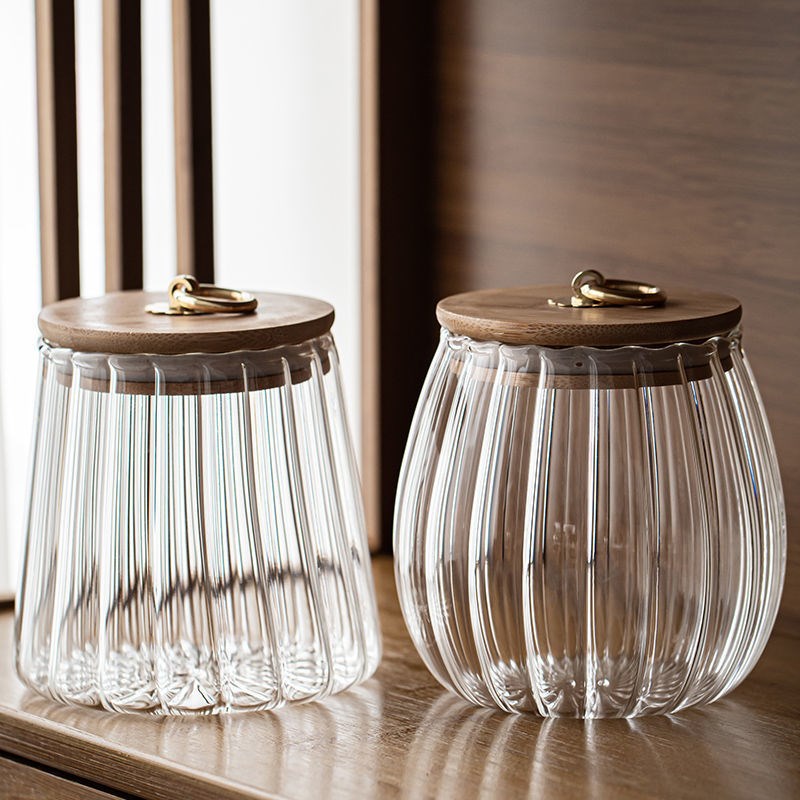 日式玻璃茶罐茶盒装茶叶小号密封罐创意透明储存罐轻奢绿茶小罐子-封面