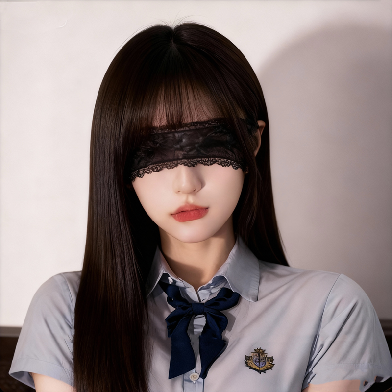 蕾丝眼罩禁欲系遮眼情调丝带可爱兔女郎面具性感蒙眼发箍猫女发饰