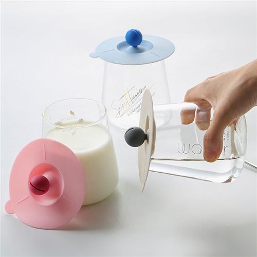 圆形硅胶杯盖通用陶瓷杯子盖子单卖玻璃水杯茶杯配件防尘马克杯盖