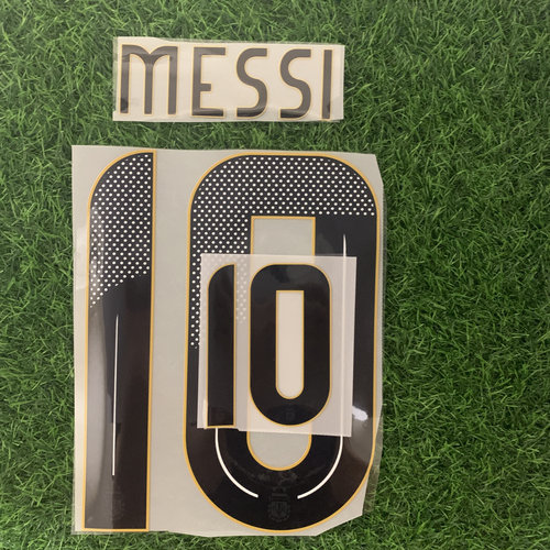 22世界杯阿根廷主场10号messi号码设计印号臂章