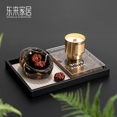 客厅高端摆件大理石现代轻奢