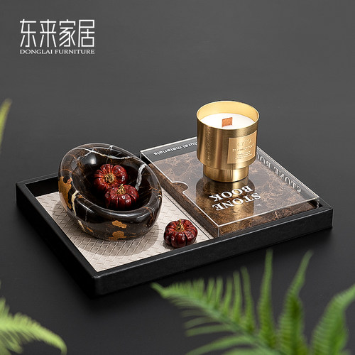 客厅高端摆件大理石现代轻奢