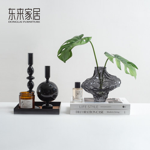 样板房客厅茶几摆件套装高级感桌面组合仿真花摆设轻奢高档装饰品