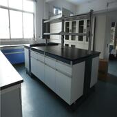 实验室钢木实验台全钢中央操作台pp试验工作台理化板转角台面定制