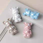 星翡家居暴力熊卡通把手儿童房衣柜拉手抽屉柜子柜门陶瓷彩色轻奢