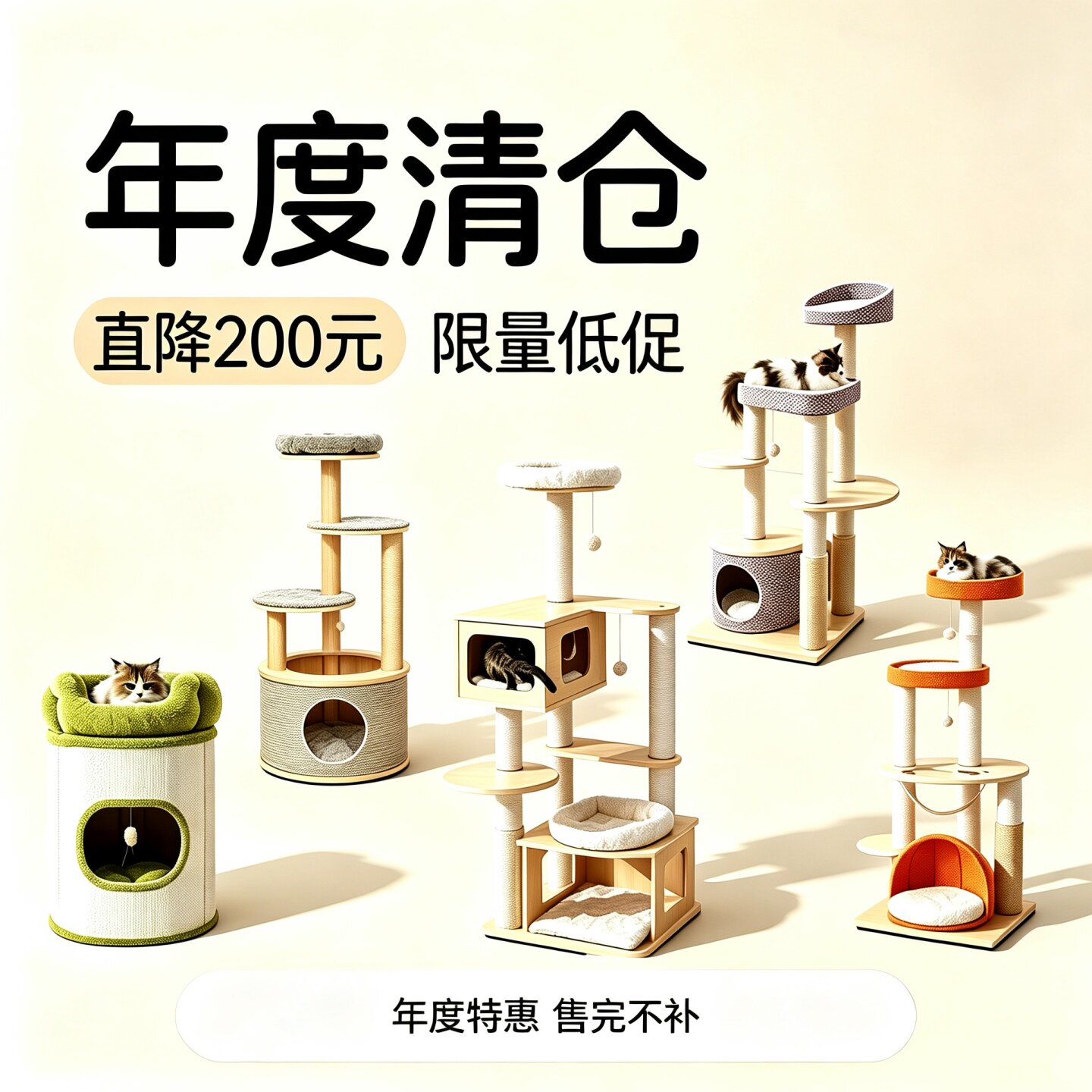 哼尼六色超大号胖猫猫猫窝