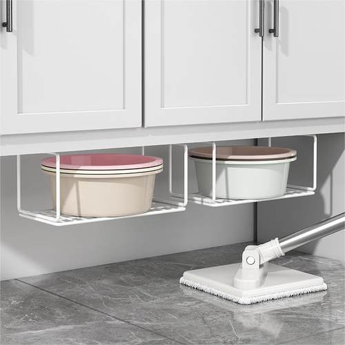 浴室柜下脸盆架化妆室脸盆置物架洗漱台底部悬挂洗脸盆水盆收纳层