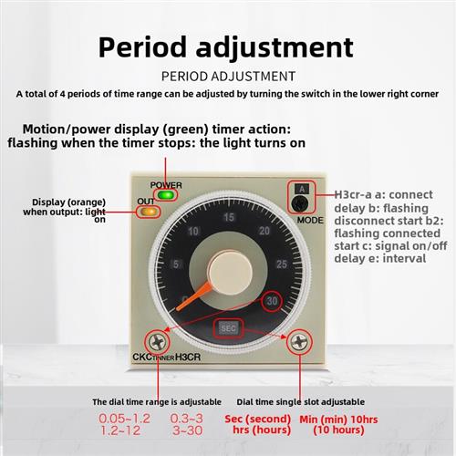 数字显示时间继电器定时器H3Cr-A 11针Ac110V-220V Dc24继电器