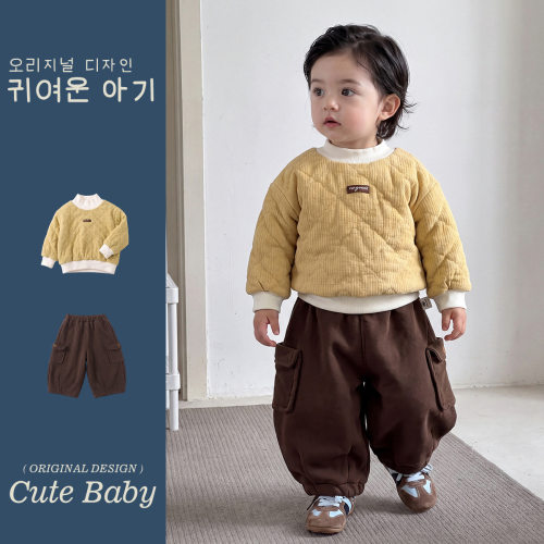 全棉A类男宝宝冬季衣服套