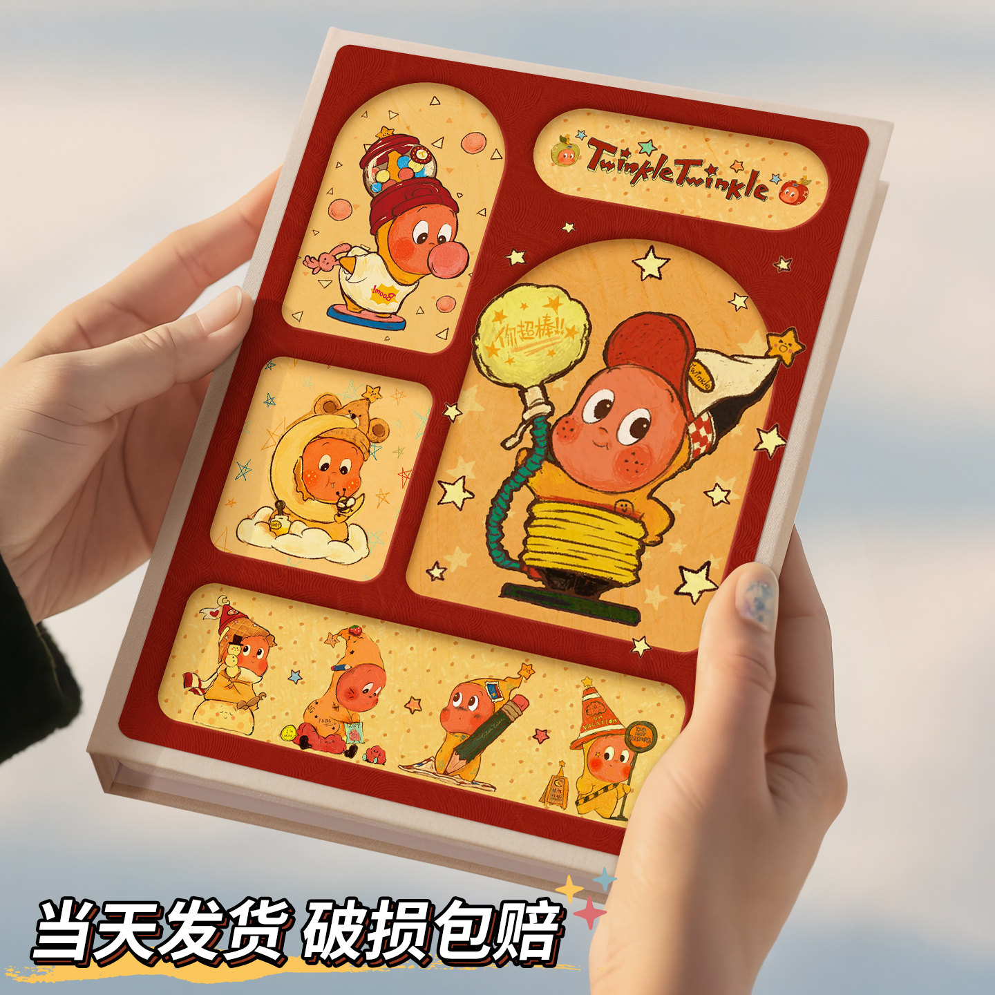 儿童皮质相册本宝宝成长照片大容量拍立得3寸4收纳纪念册影集6寸5