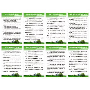 建筑工地八大员岗位职责制度牌全套项目部安全员材料员施工员责任管理规章制度标识牌提示牌KT板定制