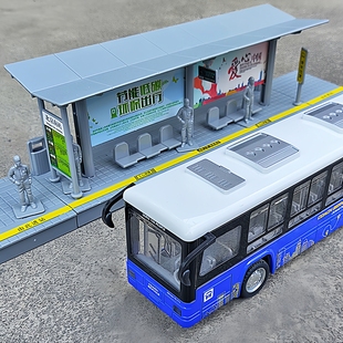 合金可开门大号双层巴士公交车玩具男孩旅游公共汽车模型儿童校巴