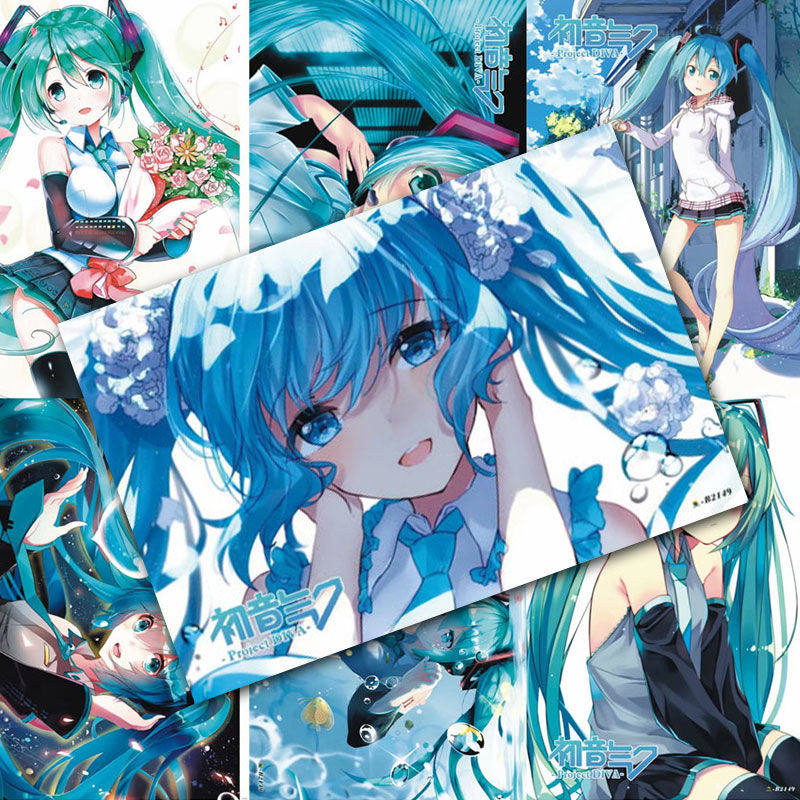 初音未来海报明信片miku公主殿下二次元动漫深海少女