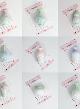 景德镇陶瓷冰箱贴制作磁吸花瓶混批装饰品创意礼品家居装饰品批发