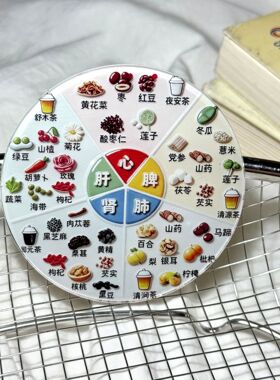 亚克力磁吸养生冰箱贴五脏六腑食疗图谱家庭生活健康科普装饰贴