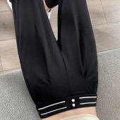 哈伦裤 子胖mm显瘦小脚罗卜裤 女宽松老爹裤 女裤 弹力高腰大码 春秋季