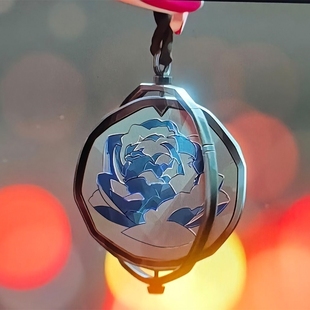英雄联盟双城之战蓝玫瑰金克丝项链游戏周边吊坠同款礼物送男朋友