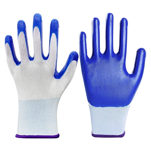 手套劳动耐磨丁腈橡胶乳胶防割加厚带胶胶皮工地干活搬运工作防护