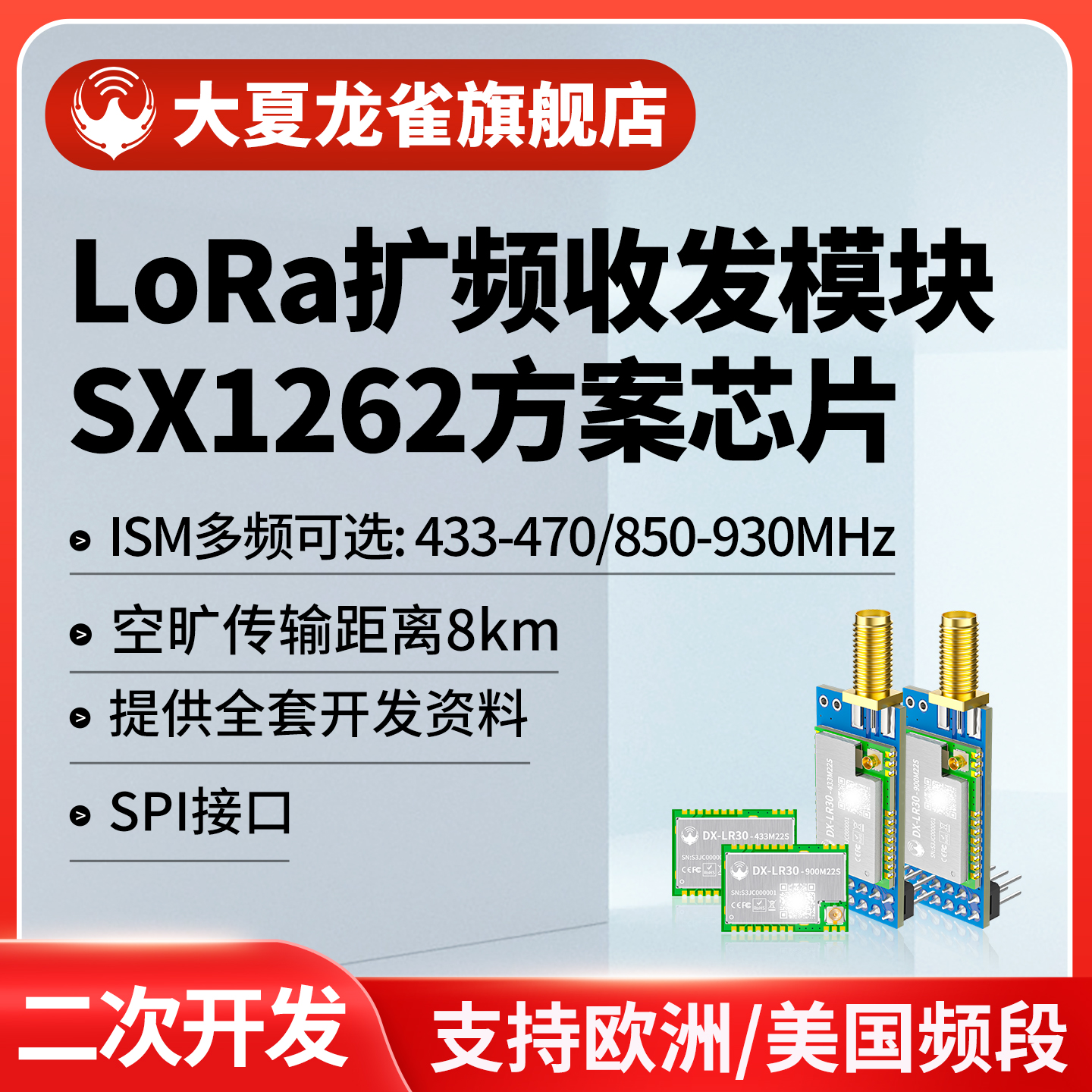 大夏龙雀SX1262无线LoRa模块SPI