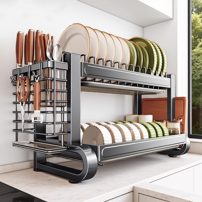304不锈钢碗碟收纳架沥水