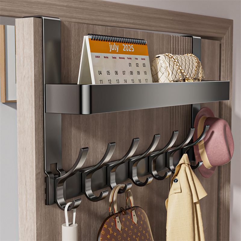 门后挂衣钩收纳篮免打孔收纳