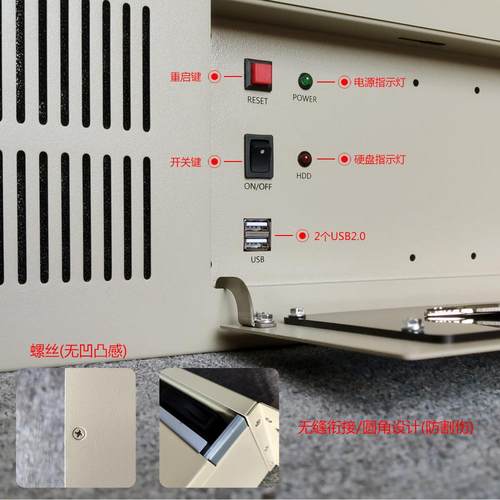 现货促销4U工控机箱380MM钥匙多硬盘ATX主板电源风扇位磨砂工业灰