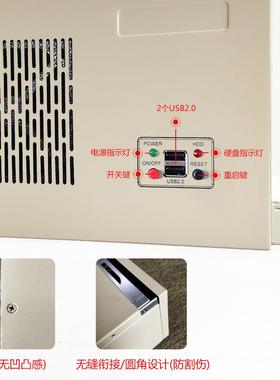 迷你ITX壁挂机箱小主板ATX电源位工控服务器电脑使用0.8MM钢灰色