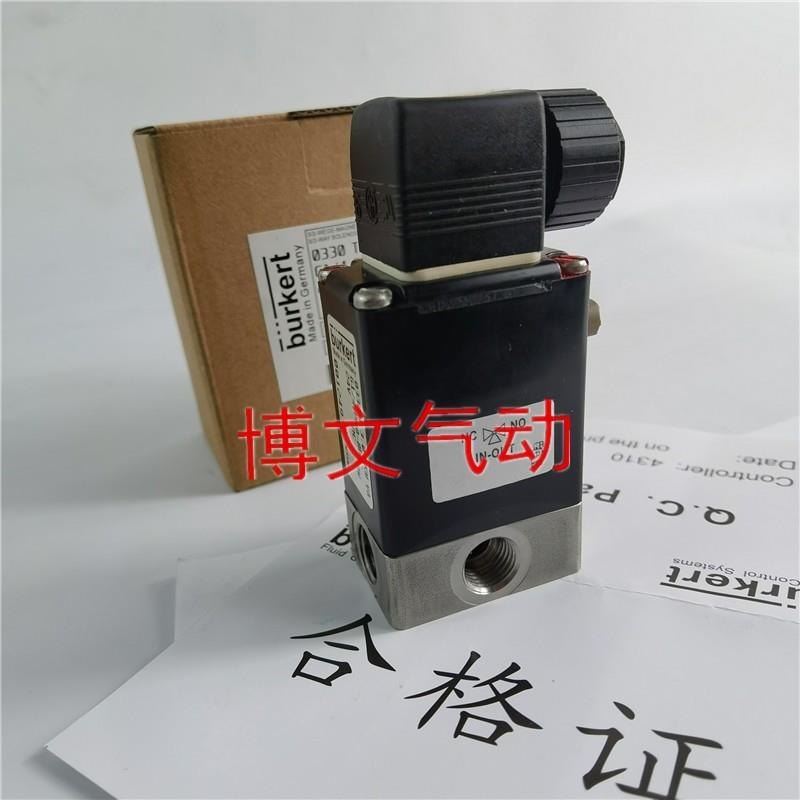 电磁阀宝德三通0330 T 3.0 FKM VA G1/4 8W 8BAR 24VDC 220不锈钢