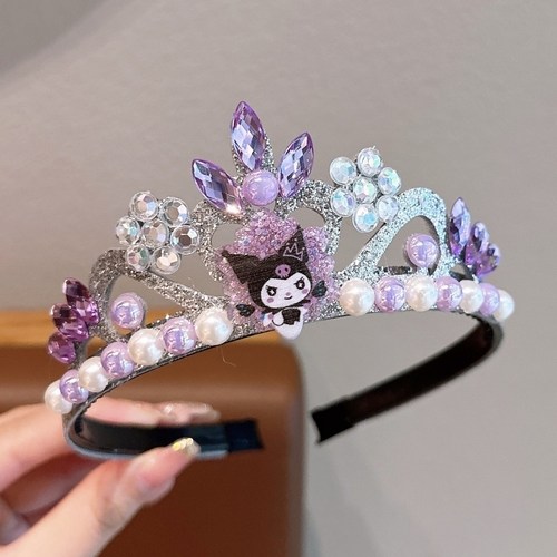 库洛米女童发箍酷乐米皇冠儿童女孩表演骷髅米王冠库米洛头饰可爱