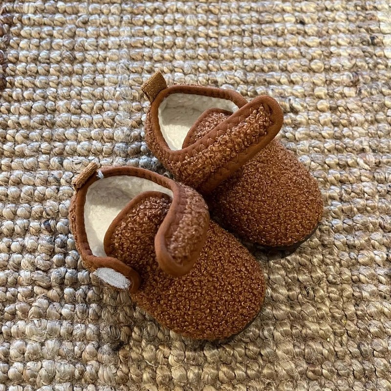 宝宝棉鞋儿童棉拖鞋包跟学步鞋加绒保暖防滑居家室内鞋婴幼不掉跟