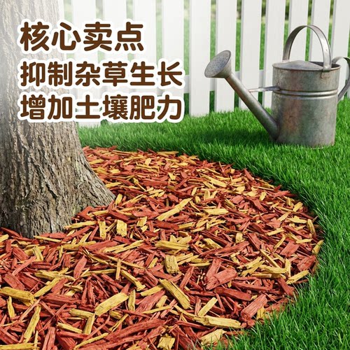 彩色木屑有机覆盖物打磨松树皮