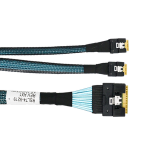 Linkreal SlimSAS 8654 8I转一分二8654 4I PCIe4.0数据线 长80CM