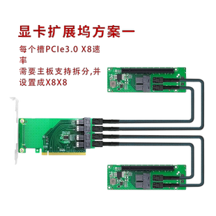 Linkreal 显卡网卡阵列卡 pcie4.0扩展槽方案 需主板支持拆分功能